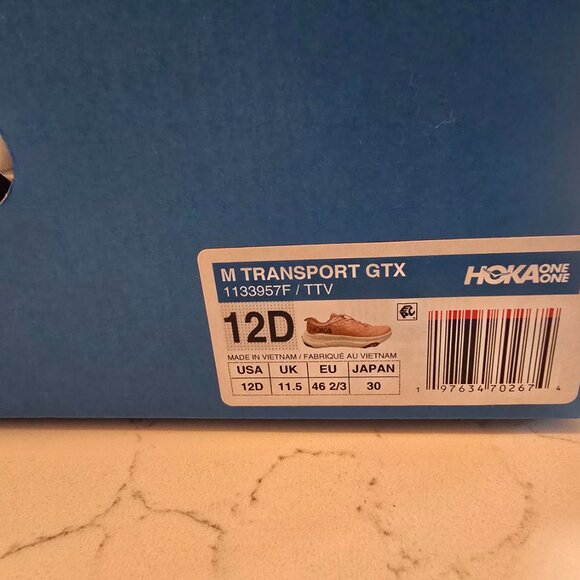 Hoka One One Transport GTX Mens Size 12D Running Shoes Brown Gore-Tex NEW - Picture 10 of 15